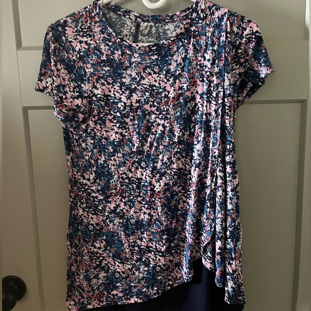 Motherhood Maternity Tulip Hem nursing shirt- multicolour